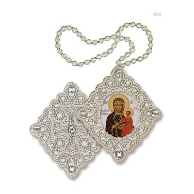 изображение: икона для вышивания бисером на пластиковой канве, Икона Образ Пресвятой Богородицы Ченстоховская