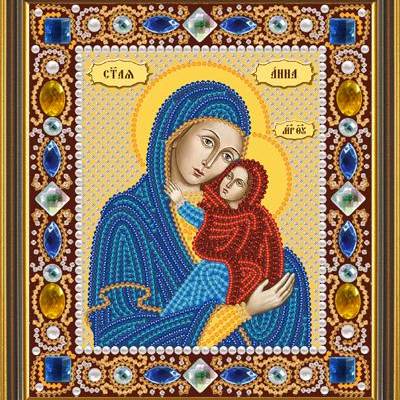 Набор для вышивки бисером Св. Анна с Младенцем Марией