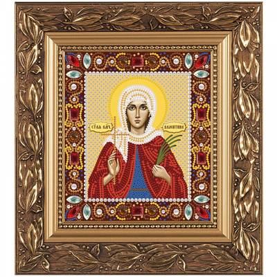 изображение: икона для вышивки бисером Св. Мц. Валентина Кесарийская