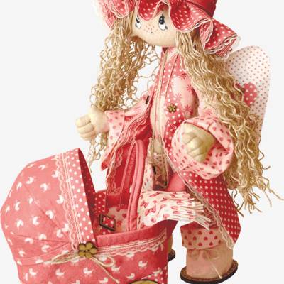 Набор для шитья Текстильная каркасная кукла Ангелок