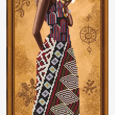 Набор для вышивки бисером Африканка с лилией