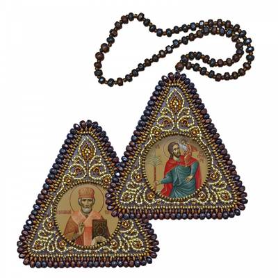 Набор для вышивания двухсторонней иконы Св. Христофор и Николай Чудотворец