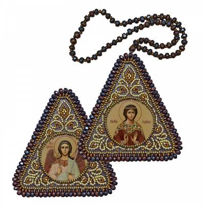 Набор для вышивания двухсторонней иконы Св. Мц. Надежда и Ангел Хранитель