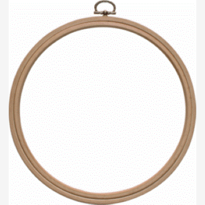 Пяльцы-рамка круг, деревянные с подвесом, диаметр 100 мм