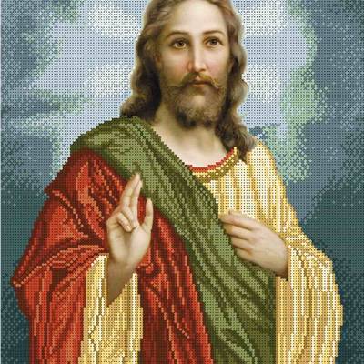 изображение: икона для вышивки бисером Иисус Христос