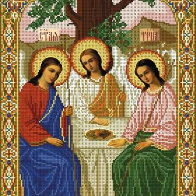 изображение: икона для вышивки бисером Святая троица
