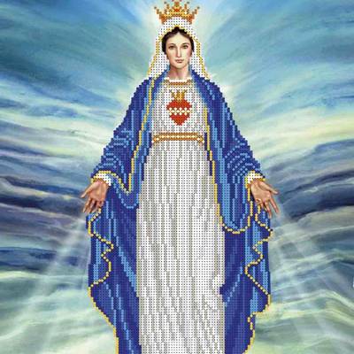изображение: икона для вышивки бисером Образ Богородицы Непорочное зачатие