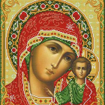 изображение: икона для вышивки бисером Казанская Пресвятая Богородица