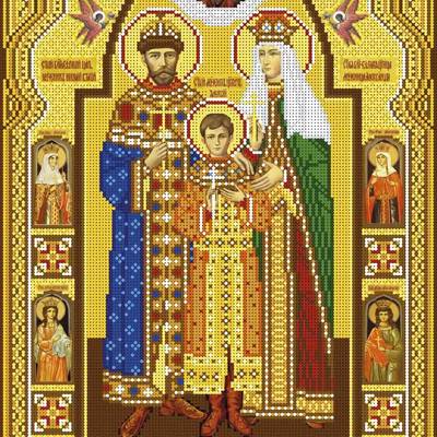 изображение: икона для вышивки бисером Икона Святая царская семья