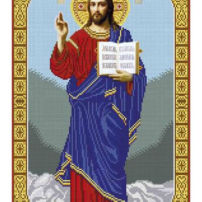 изображение: икона для вышивки бисером, Икона Иисус Христос