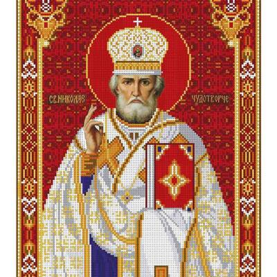 изображение: икона для вышивки бисером, Святой Николай Чудотворец