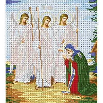 изображение: икона для вышивки бисером, Явление святой Троицы Александру Свирскому