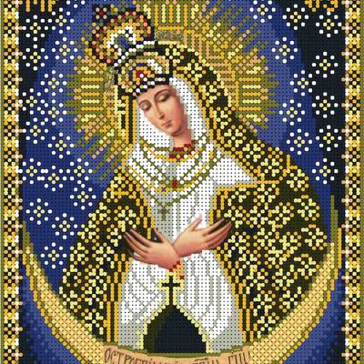 изображение: икона для вышивки бисером Икона Остробрамская Богородица