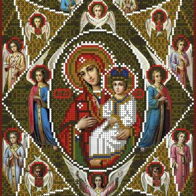 изображение: икона для вышивки бисером Икона Неопалимая купина