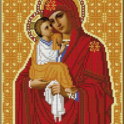 изображение: икона для вышивки бисером Образ Богородицы Почаевская
