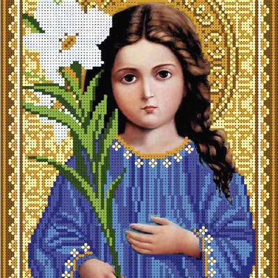 изображение: икона для вышивки бисером Образ Богородицы Трилетствующая