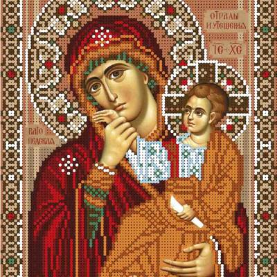 изображение: икона для вышивки бисером Образ Богородицы Отрада и утешение