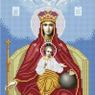изображение: икона для вышивки бисером Образ Богородицы Державная