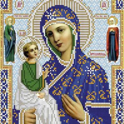 изображение: икона для вышивки бисером Образ Богородицы Иерусалимская