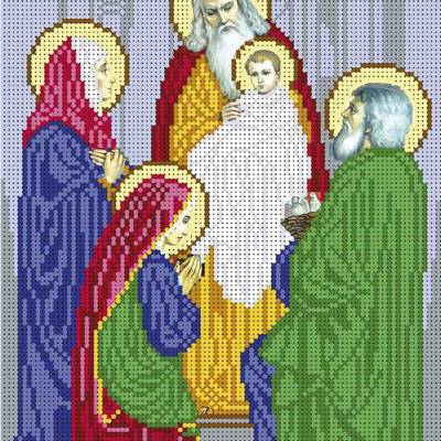 изображение: икона для вышивки бисером Сретение Господне