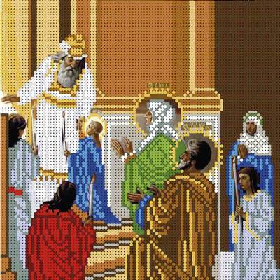 изображение: икона для вышивки бисером Введение во храм Богородицы