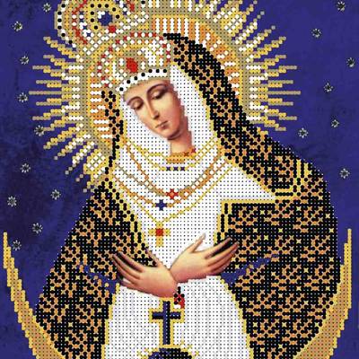 изображение: икона для вышивки бисером Икона Остробрамская Богородица