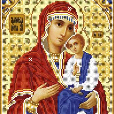 изображение: схема для вышивки бисером Икона Образ Богородицы Святогорская