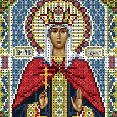 изображение: именная икона для вышивки бисером Святая мученица Александра