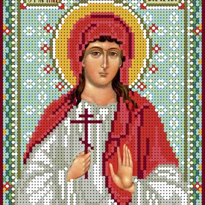 изображение: именная икона для вышивки бисером Святая мученица Алла