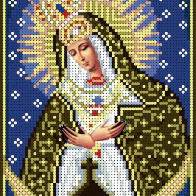 изображение: схема для вышивки бисером иконы Остробрамская Богородица