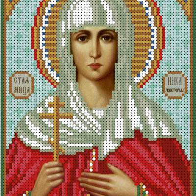 изображение: именная икона для вышивки бисером Святая мученица Ника (Виктория)