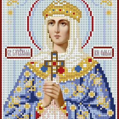 изображение: именная икона для вышивки бисером Святая княгиня Ольга
