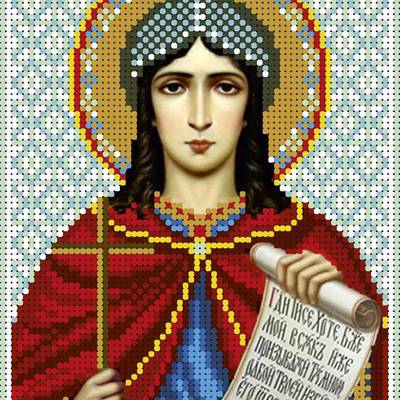 изображение: именная икона для вышивки бисером Святая мученица Праскева