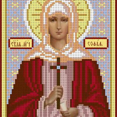 изображение: именная икона для вышивки бисером Святая мученица София