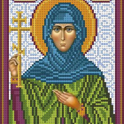 изображение: именная икона для вышивки бисером Святая Стефанида (Стефания)