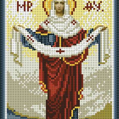 изображение: схема для вышивки бисером иконы Покрова Богородицы