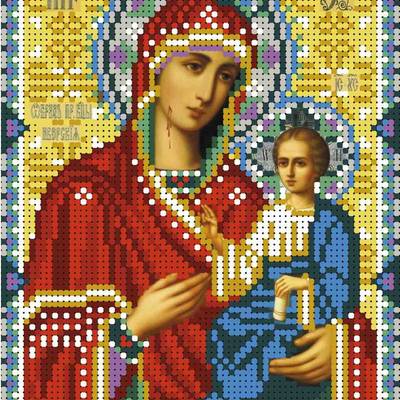 изображение: схема для вышивки бисером иконы Иверская Богородица