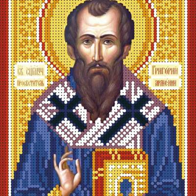 изображение: именная икона для вышивки бисером Святой Григорий Просветитель