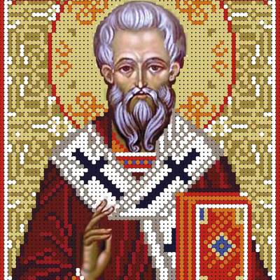 изображение: именная икона для вышивки бисером Святой Мирон Критский