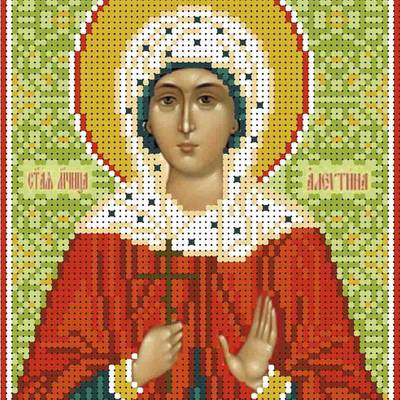 изображение: именная икона для вышивки бисером Святая мученица Алевтина
