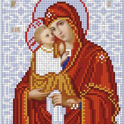 изображение: схема для вышивки бисером иконы Святая Богородица Почаевская