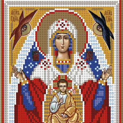 изображение: схема для вышивки бисером иконы Образ Богородицы Помощница в родах