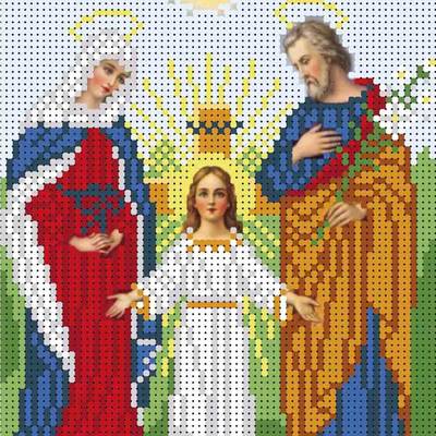 изображение: схема для вышивки бисером иконы Святое семейство (католическое)
