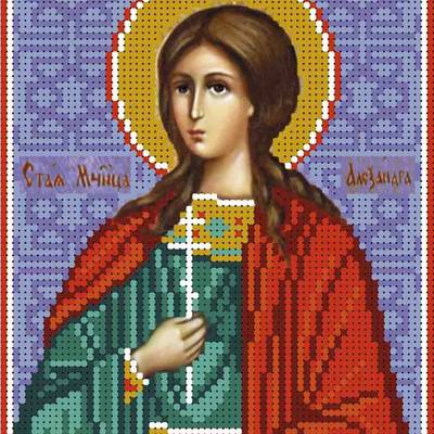 изображение: именная икона для вышивки бисером Святая мученица Александра