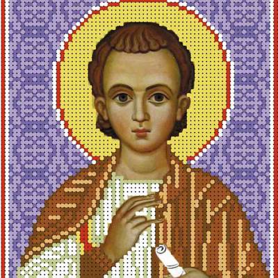 изображение: схема для вышивки бисером иконы Спас Эммануил