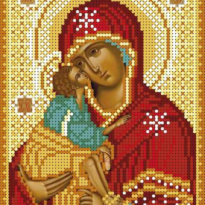 изображение: схема для вышивки бисером иконы Образ Богородицы Донская