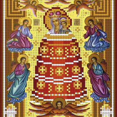 изображение: схема для вышивки бисером иконы Образ Богородицы Прибавление ума