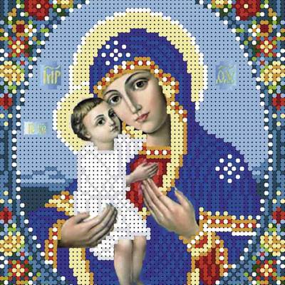 изображение: схема для вышивки бисером иконы Образ Богородицы Жировицкая