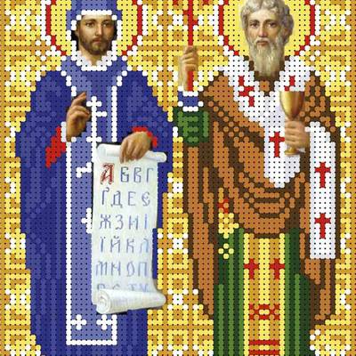 изображение: схема для вышивки бисером Святые Кирилл и Мефодий