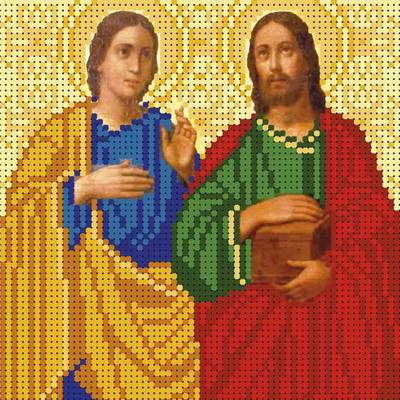изображение: схема для вышивки бисером Святые Косма и Дамиан